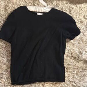 Fitted Black Short Sleeve T-Shirt